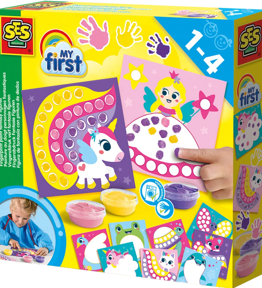 SES Creative Kreativ Leg|Maling>Fingermaling - Min Første - Fantasi figurer