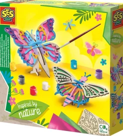 SES Creative Kreasæt>Kreasæt - Dekorer Sommerfugle I Træ