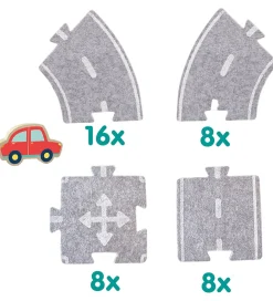 SES Creative Kreativ Leg|Kreasæt>Kreasæt - Filt Vejbane m. Bil - 40 dele