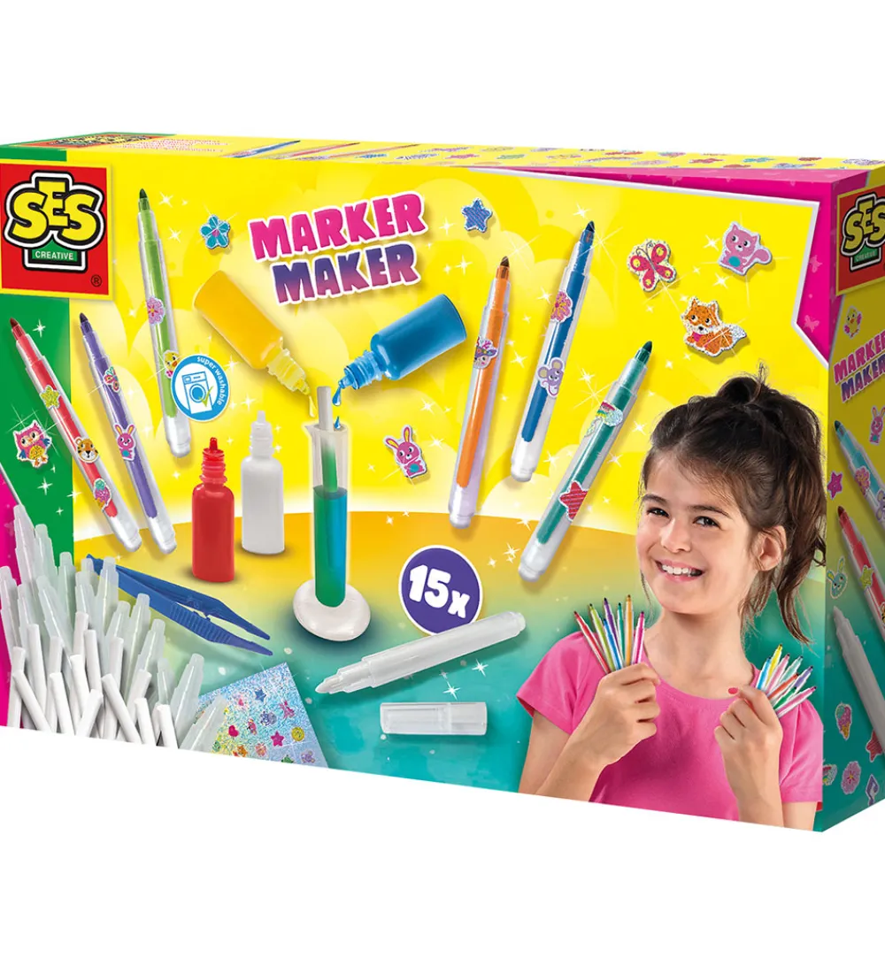 SES Creative Kreativ Leg|Tuscher Og Farver>Kreasæt - Lav Dine Egne Tusser - 15 Farver
