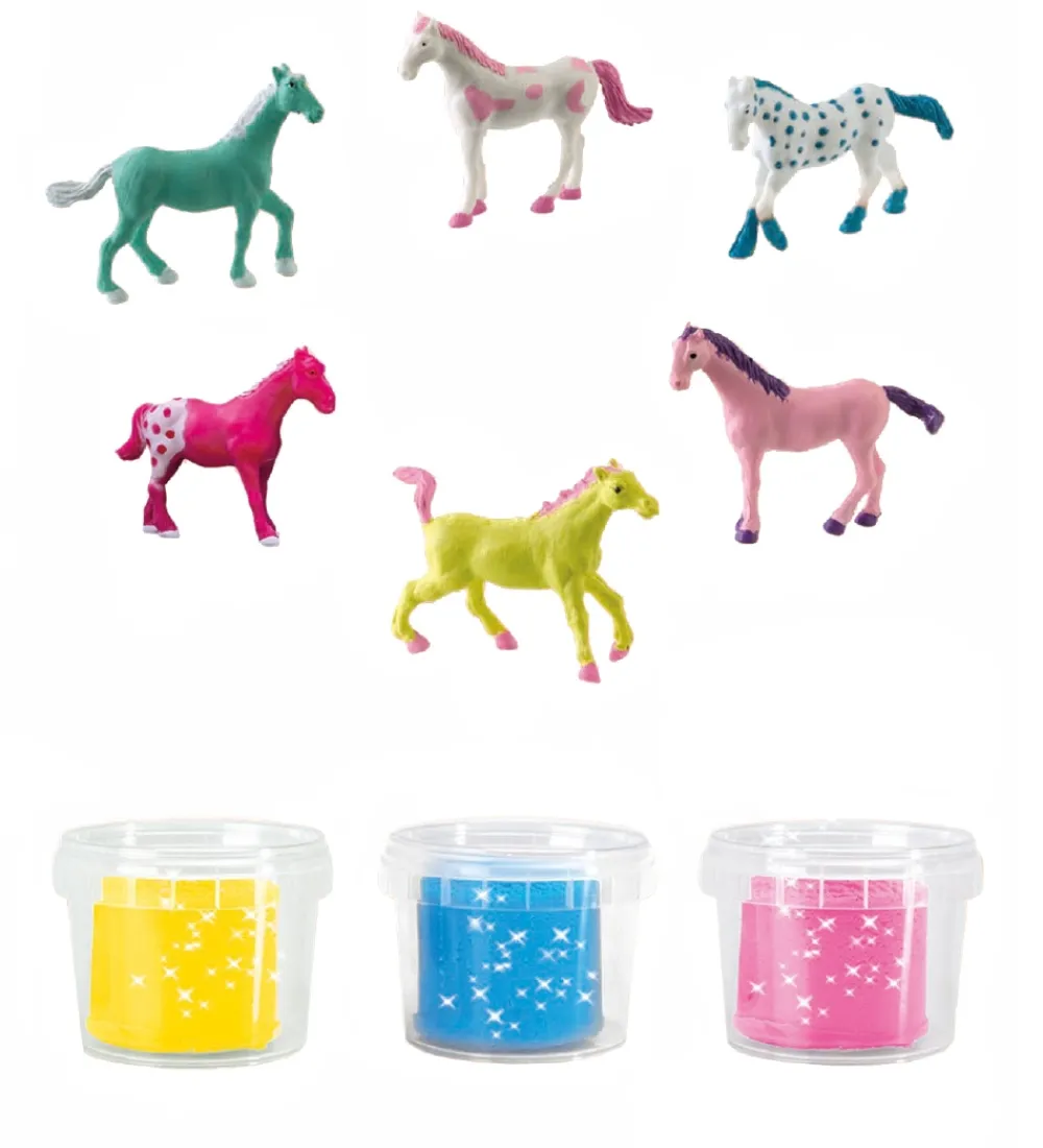 SES Creative Modellervoks>Legeæske m. Modellervoks og Heste