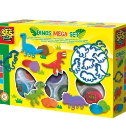 SES Creative Kreativ Leg|Modellervoks>Modellervoks - Dino Megasæt med Udstikkere