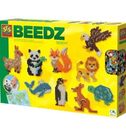 SES Creative Perler>Perler - Strygeperler - 3500 stk - Verdens Dyr