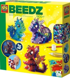 SES Creative Perler>Perler - Strygeperler - 1800 stk - 3D Drage