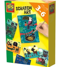 SES Creative Kreasæt>Ridsekort - Dyrekunst