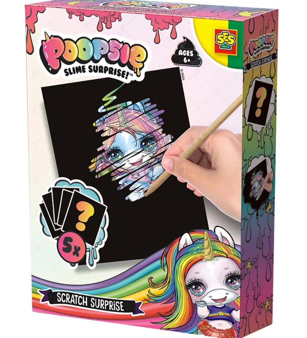 SES Creative Kreasæt>Ridsekort - Poopsie