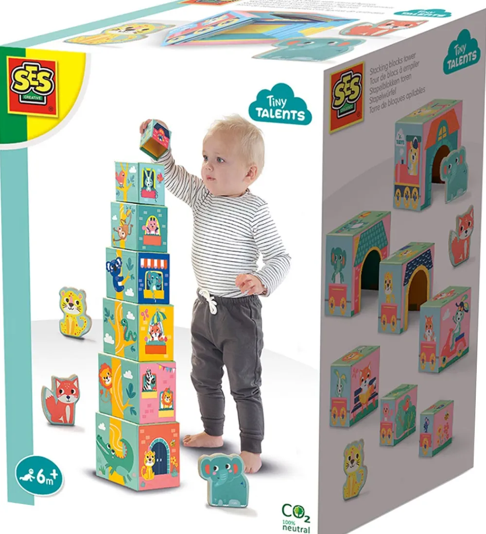 SES Creative Stablelegetøj>Stableklodser - Dyrefigurer