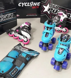 SFR Rulleskøjter>Beskyttelsessæt - Youth Ramp Triple Pad Set - Sort/Blå