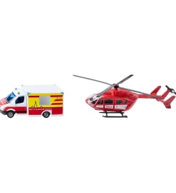 Siku Biler, Tog Og Køretøjer>Ambulance og Helikopter - Mercedes-Benz Rescue & Helicopter