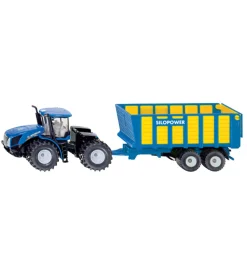 Siku Traktorer>Traktor m. Silagevogn - New Holland T9.560 - Blå