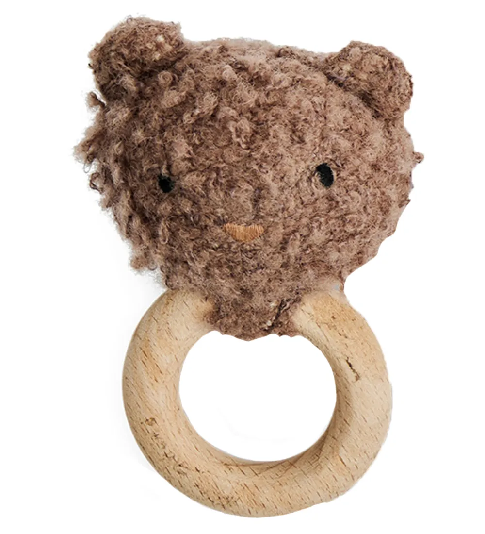 Smallstuff Gribelegetøj>Rangle - Bear - Uld - Rose Brown