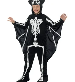 Smiffys Udklædningstøj>Udklædning - Bat Skeleton - Sort/Hvid
