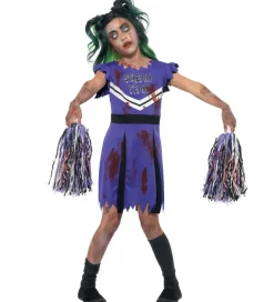 Smiffys Udklædningstøj>Udklædning - Dark Cheerleader - Lilla/Sort