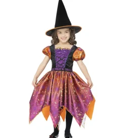 Smiffys Udklædningstøj>Udklædning - Moon & Stars Witch - Lilla/Orange
