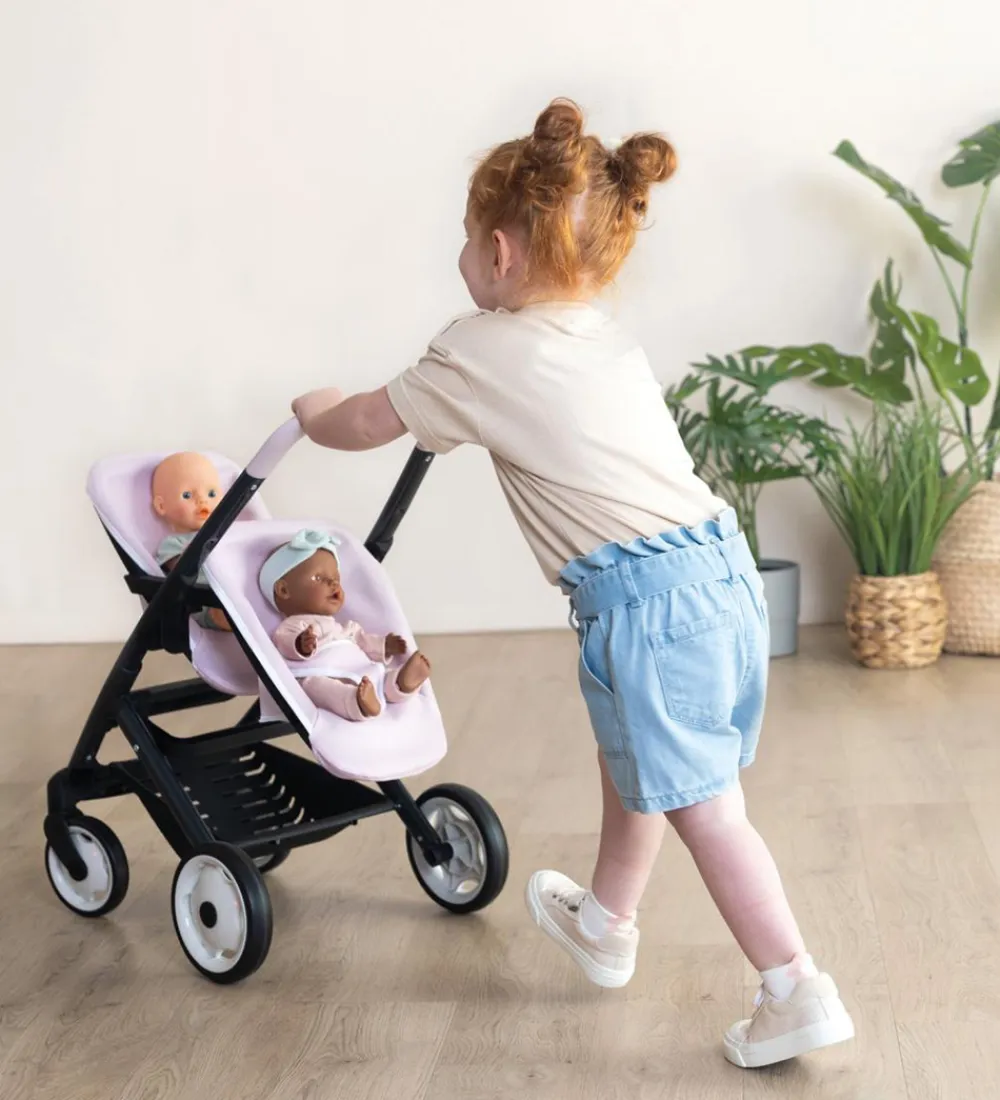 Smoby Dukker Og Tilbehør>Tvillingeklapvogn Til Dukker - Maxi-Cosi - Pink