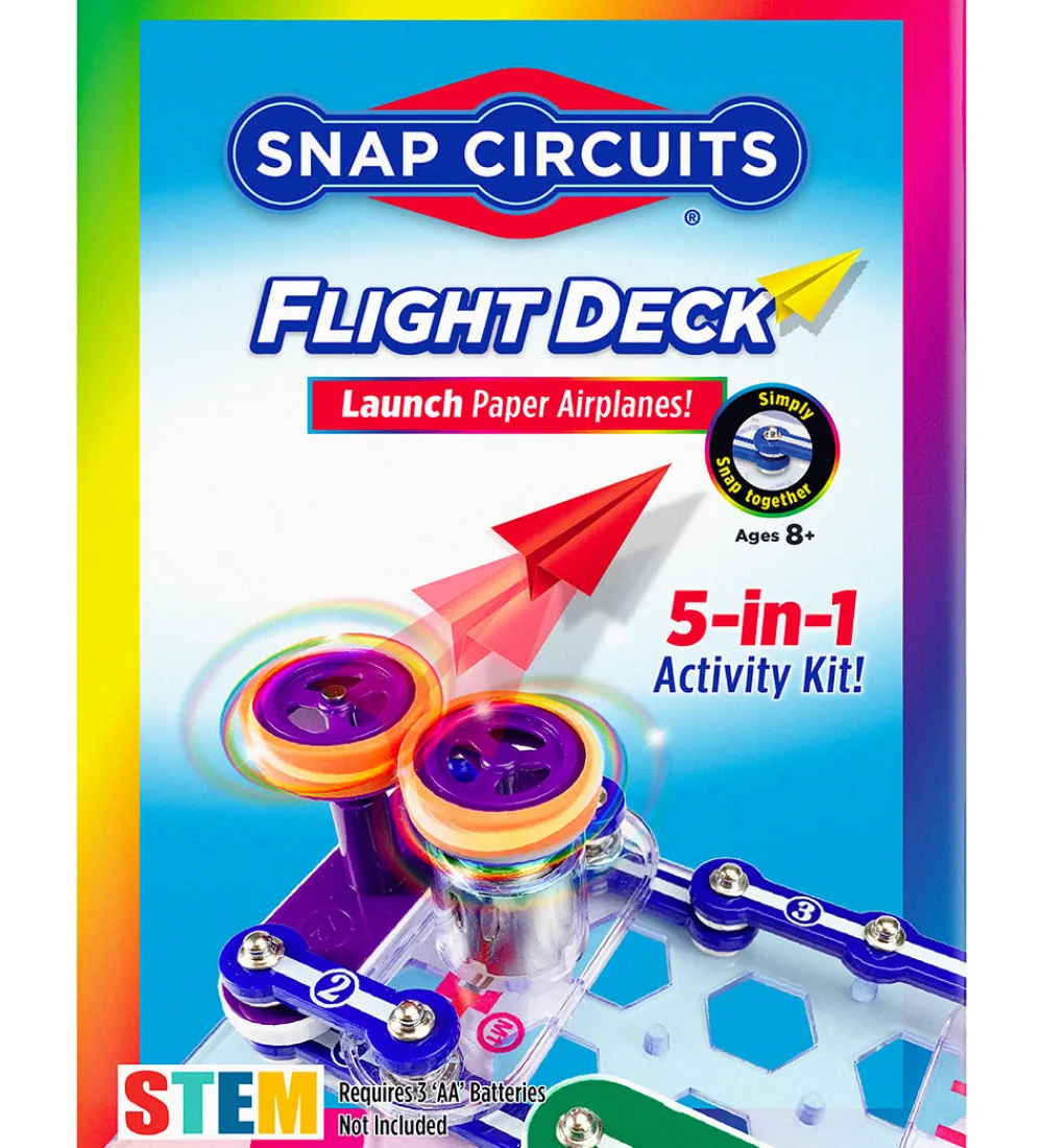 Snap Circuits Konstruktionslegetøj>Flight Deck Sæt - Launch Paper Airplanes
