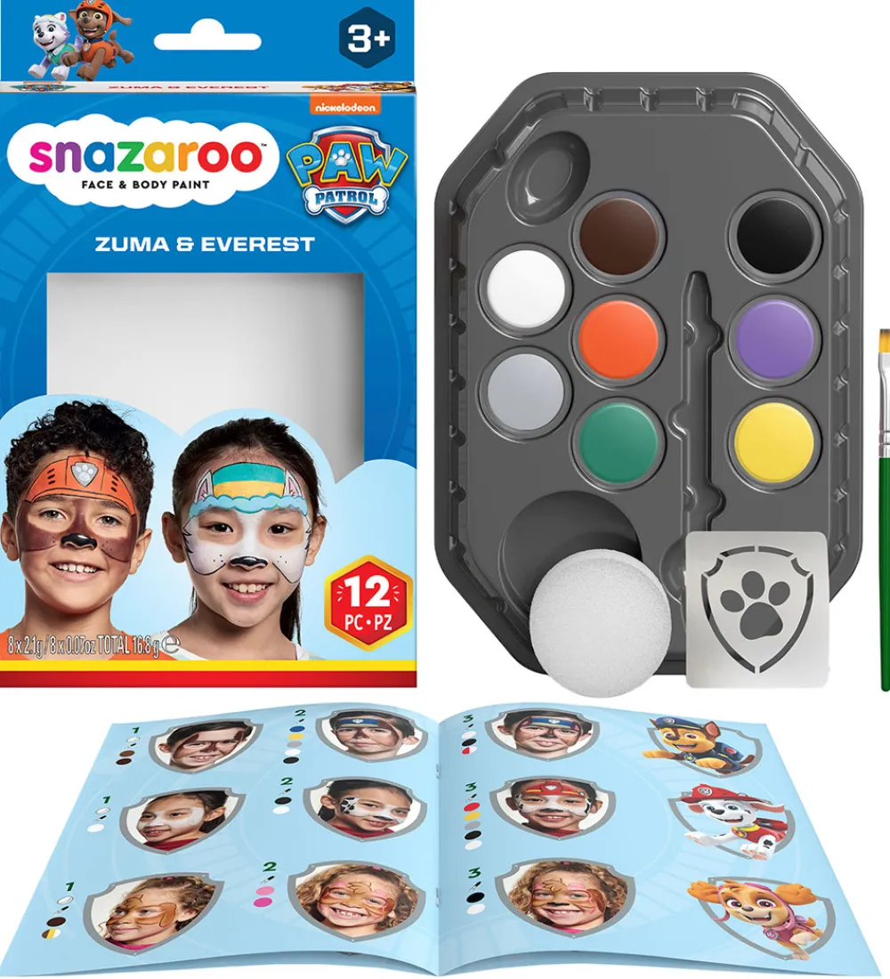Snazaroo Halloween|Rolleleg>Ansigtsmaling - 12 Dele - Paw Patrol Zuma & Everest