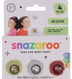 Snazaroo Halloween|Rolleleg>Sminke - BIO Glitter Fine - 3 stk. - Guld/Sølv/Pink