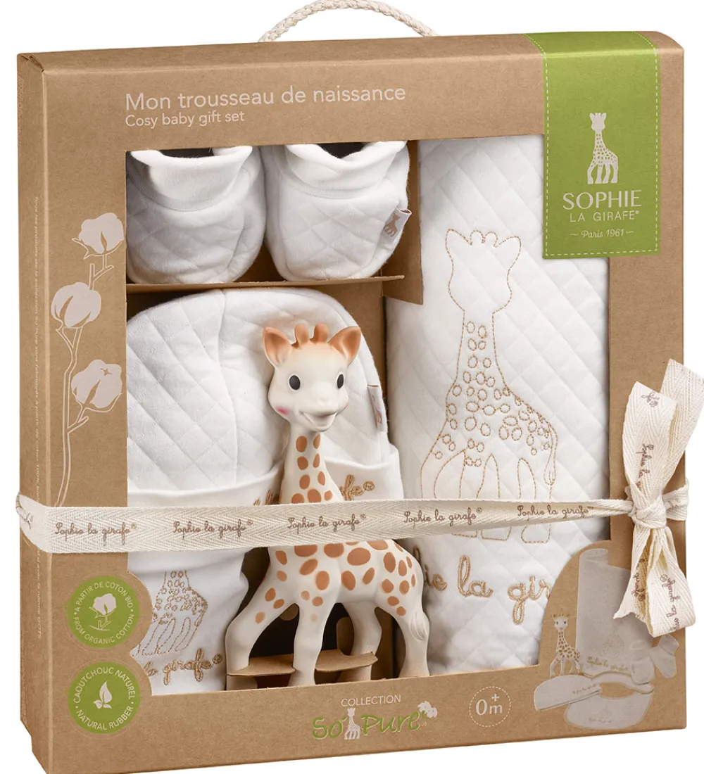 Sophie la Girafe Babylegetøj|Bideringe>Gaveæske - My Birth Outfit - So Pure