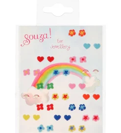 Souza Kreativ Leg>Øreringe Klistermærker - 19 par - Flowers/Hearts