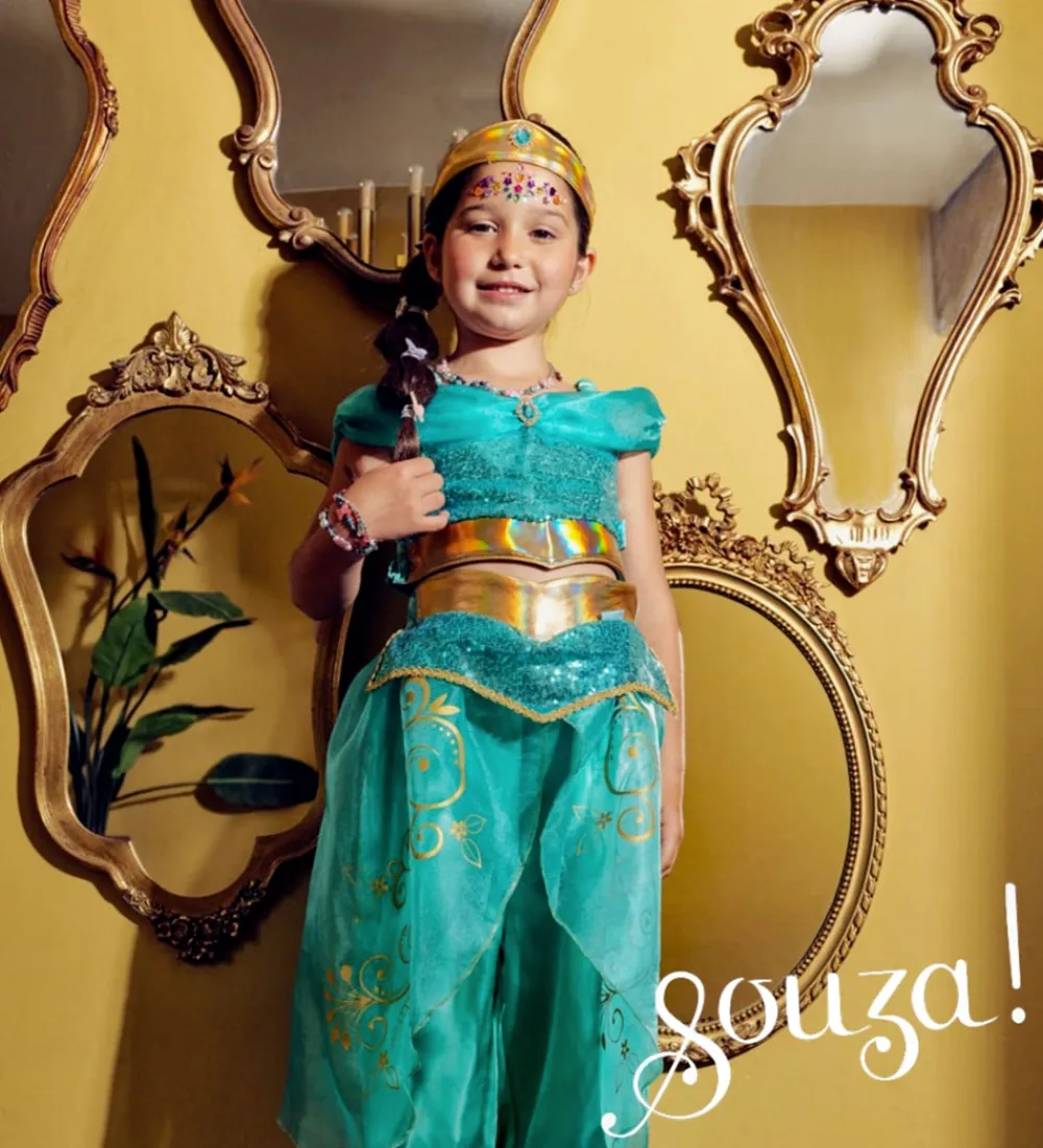 Souza Udklædningstøj>Udklædning - Prinsesse - Amira - Turkis