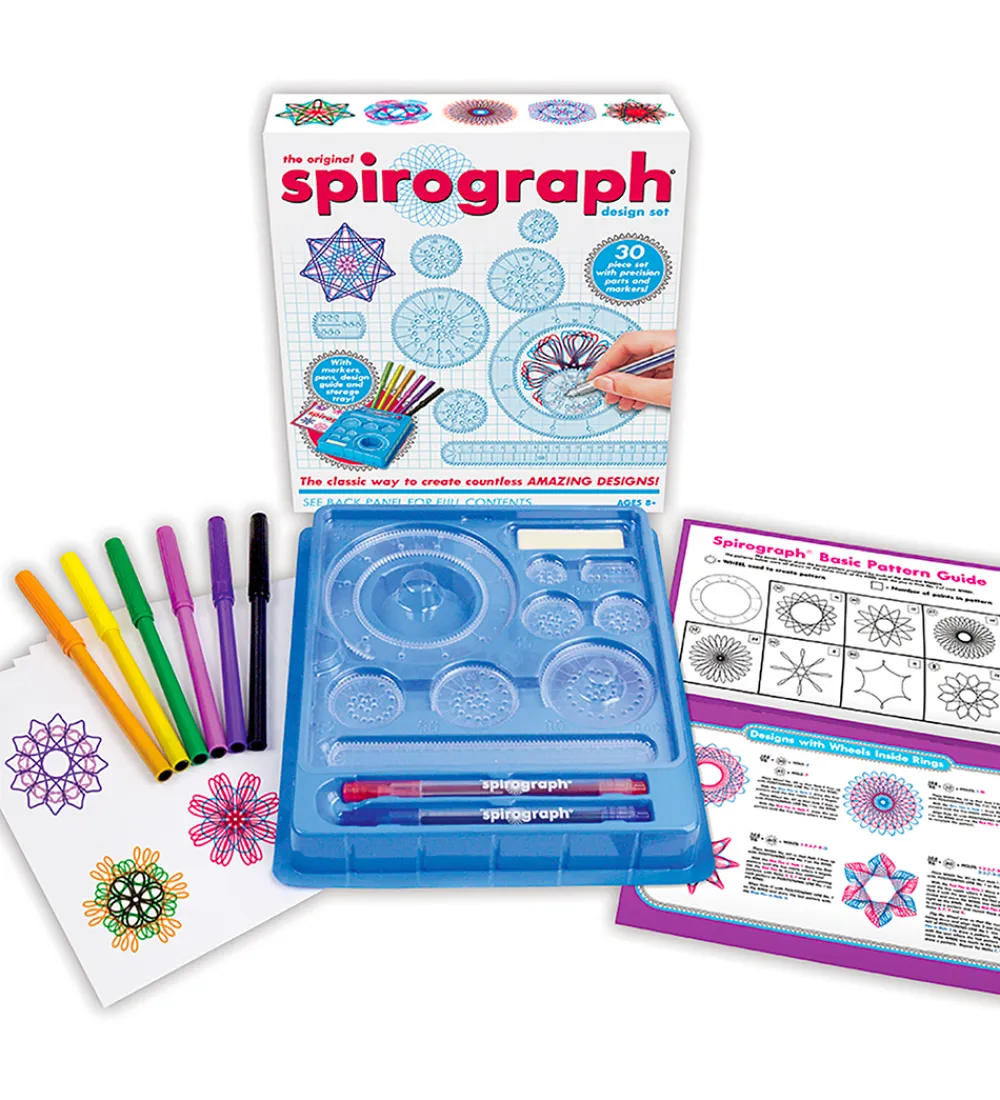 Spirograph Kreasæt>Tegnesæt - 30 dele - Basis