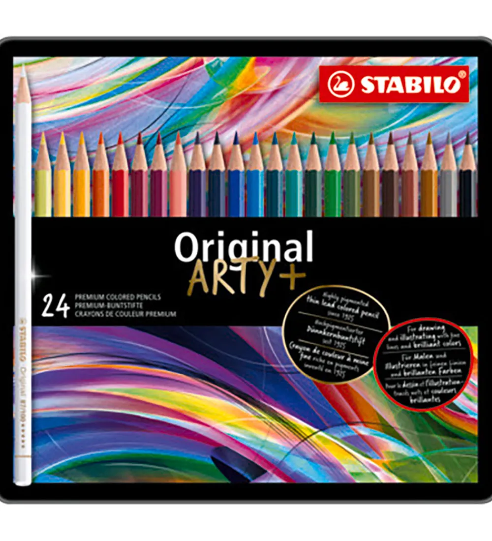 Stabilo Tuscher Og Farver|Kreativ Leg>Farveblyanter - Original Arty+ - 24 stk. - Multifarvet