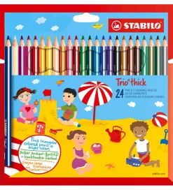 Stabilo Tuscher Og Farver|Kreativ Leg>Farveblyanter - Trio Thick - 24 stk. - Multifarvet