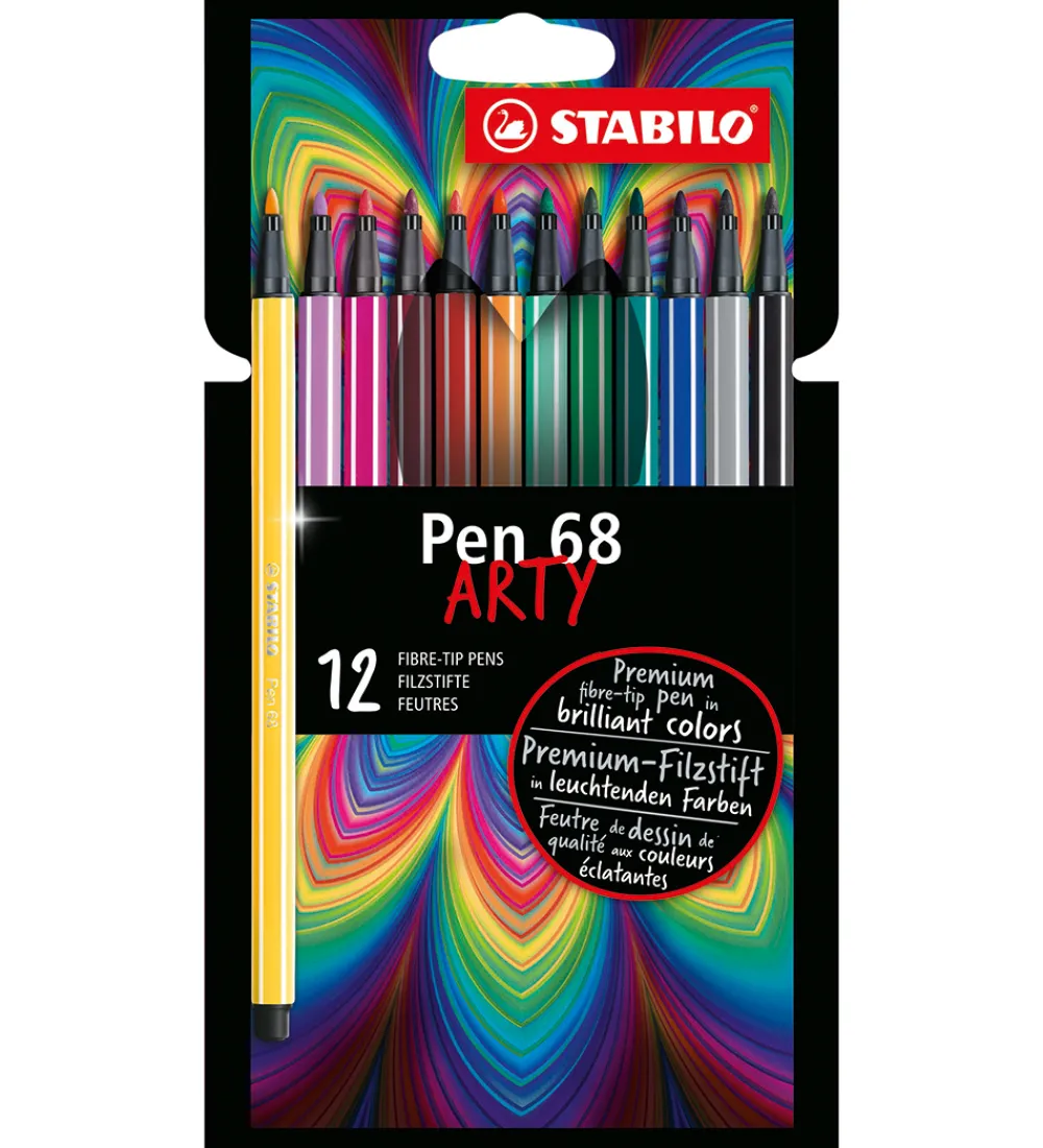 Stabilo Tuscher Og Farver>Tuscher - Pen 68 Arty - 12 stk. - Multifarvet
