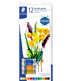 Staedtler Tuscher Og Farver|Maling>Akrylmaling - 12 stk.