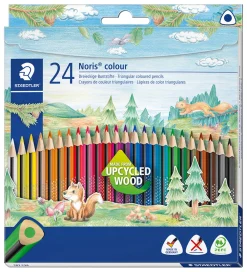 Staedtler Tuscher Og Farver>Farveblyanter - Noris Upcycled Wood - 24 stk