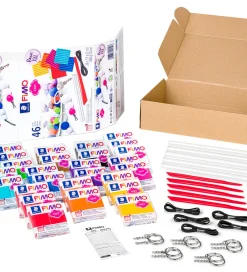 Staedtler Modellervoks>FIMO Modellervoks m. Værktøj - Soft - 46 Dele - 26x57g