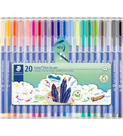 Staedtler Tuscher Og Farver>Tuscher - 20 stk - Triplus Fibre-tip Pen - 1,0 mm