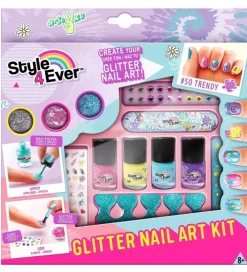 Style 4 Ever Kreasæt>Glitter Neglekunst Kit