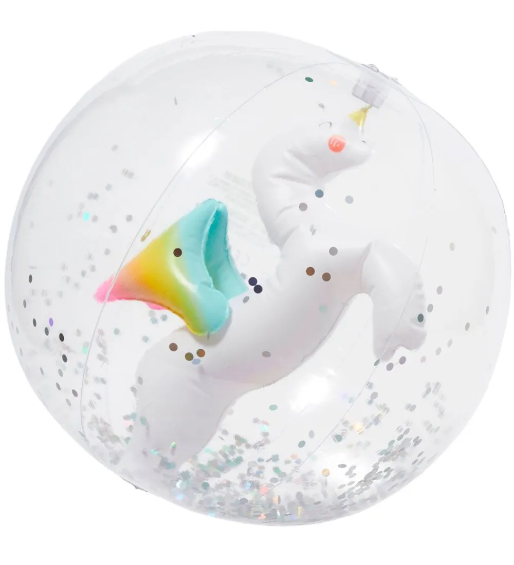 SunnyLife Strandlegetøj>Badebold - 32 cm - 3D - Enhjørning