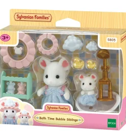 Sylvanian Families Figurer|Dukker Og Tilbehør>- Bath Time Bubble Siblings - 5805