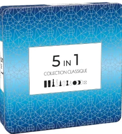 TACTIC Spil>Brætspil - Træ - 5-i-1 - Collection Classique