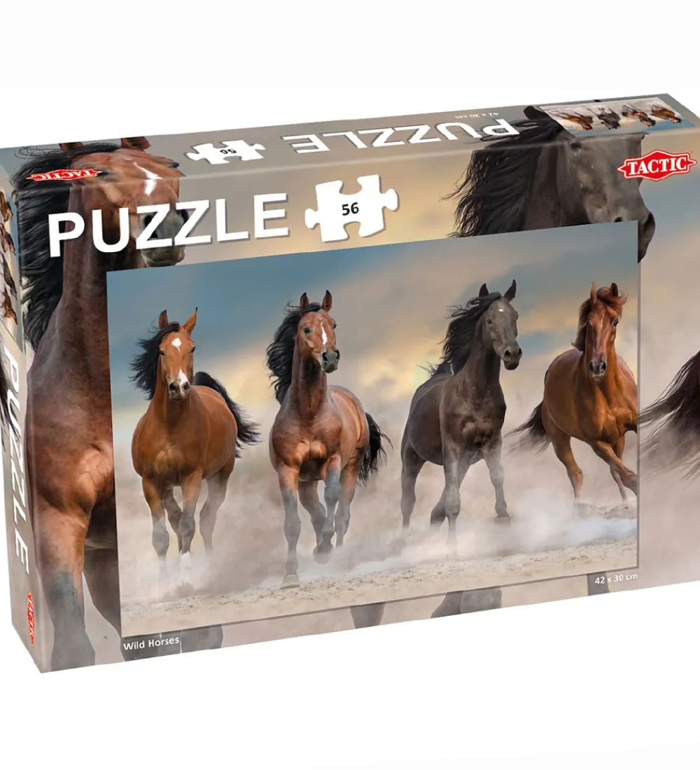 TACTIC Puslespil>Puslespil - Wild Horses - 56 Brikker