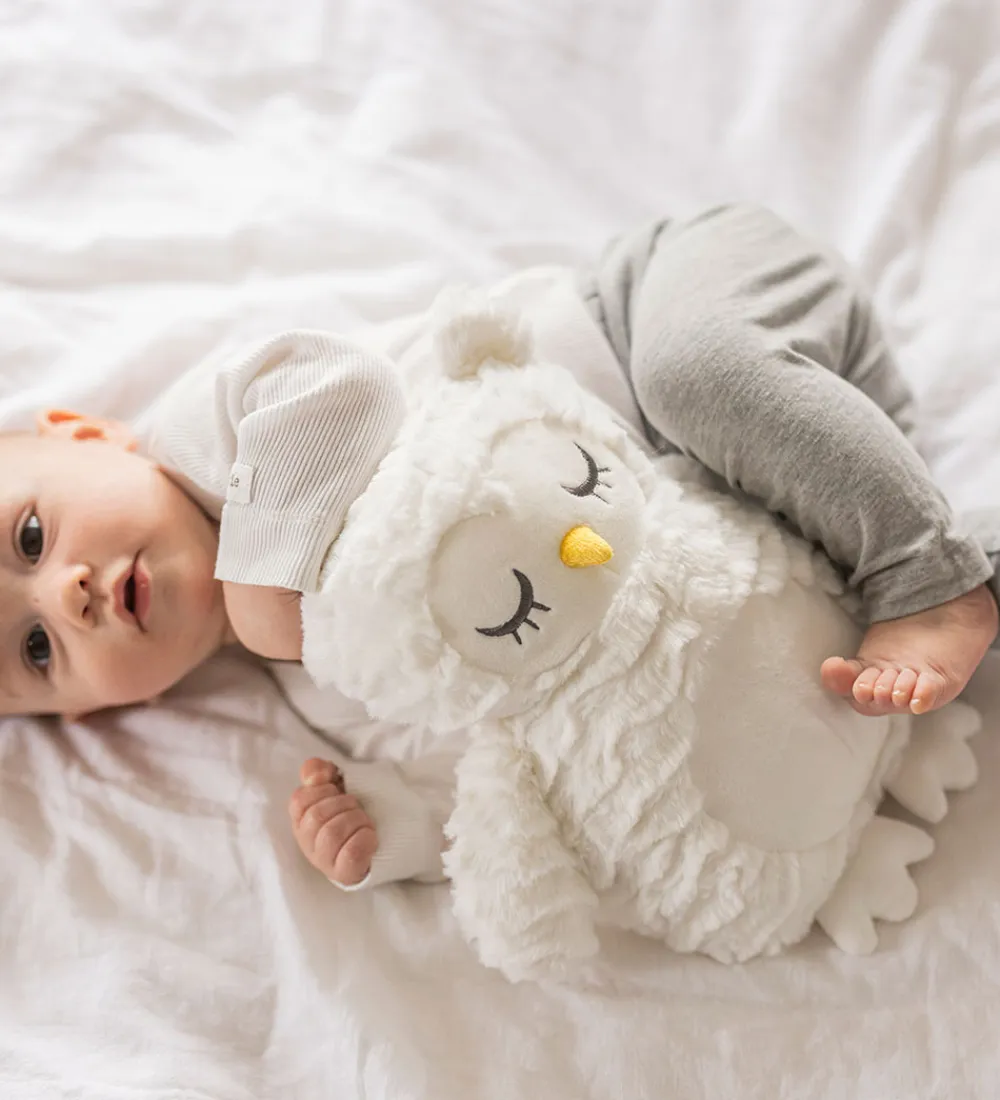 Teddykompaniet Bamser>Varmepude - Ugle - Hvid - 23 cm