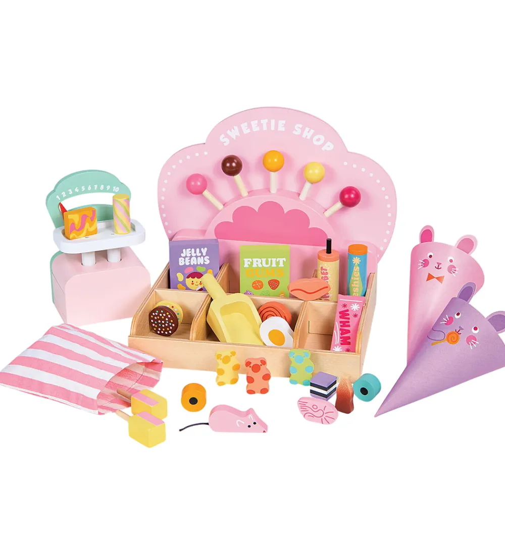 Tender Leaf Trælegetøj|Rolleleg>Slikbutik - Træ - 34 Dele