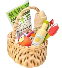 Tender Leaf Trælegetøj>Trælegetøj - Flettet Kurv Med Varer