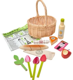 Tender Leaf Trælegetøj>Trælegetøj - Flettet Kurv Med Varer