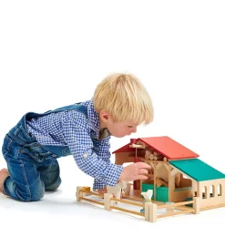 Tender Leaf Trælegetøj>Trælegetøj - Hestestald Til Dukkehus - Stor