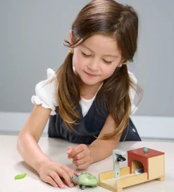 Tender Leaf Trælegetøj>Trælegetøj - Kæledyrssæt til Dukkehus - Skildpadde