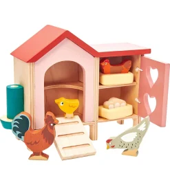 Tender Leaf Trælegetøj>Trælegetøj - Kæledyrssæt - Dukkehus - Høns