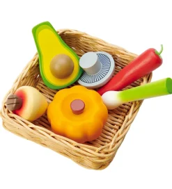 Tender Leaf Trælegetøj|Legemad>Trælegetøj - Kurv Med Grønsager