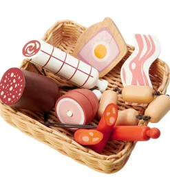 Tender Leaf Trælegetøj>Trælegetøj - Kurv Med Slagtervarer