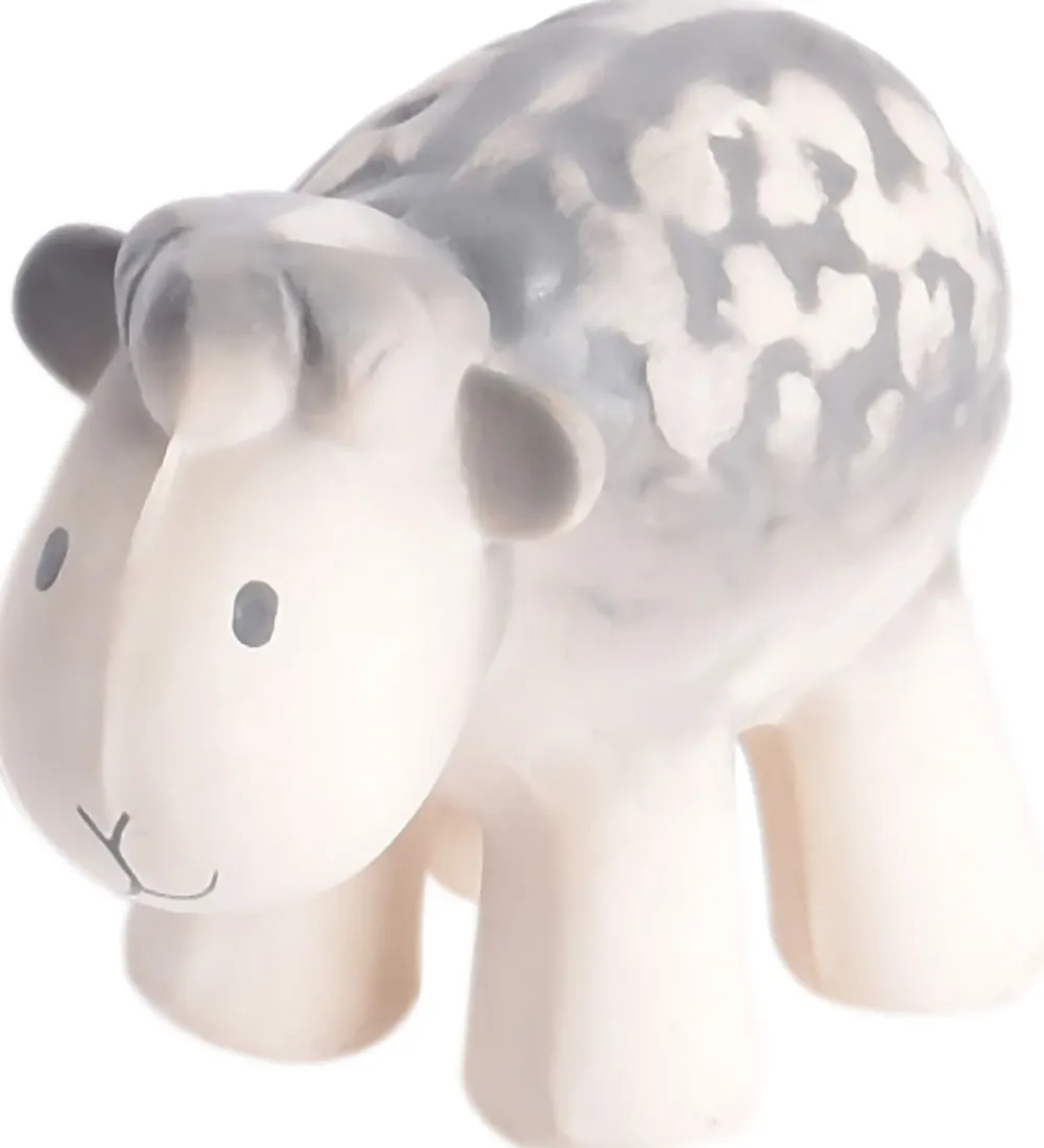 Tikiri Bideringe>Bidedyr - Naturgummi - Får - Grå/Hvid