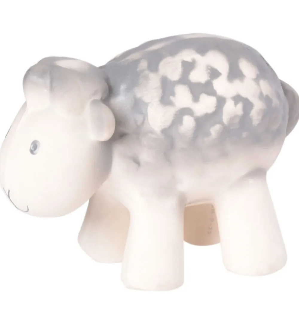 Tikiri Bideringe>Bidedyr - Naturgummi - Får - Grå/Hvid