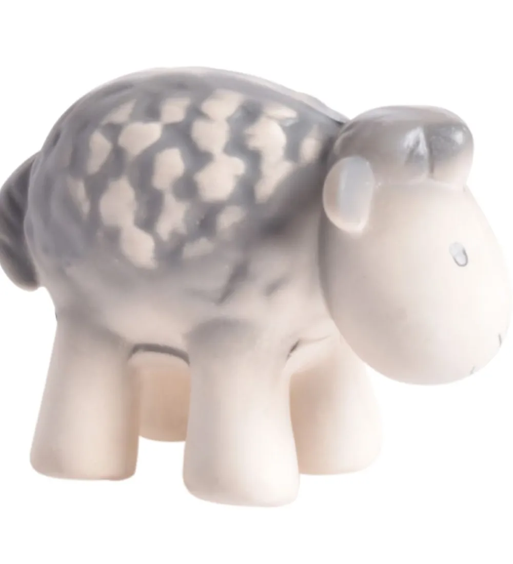 Tikiri Bideringe>Bidedyr - Naturgummi - Får - Grå/Hvid